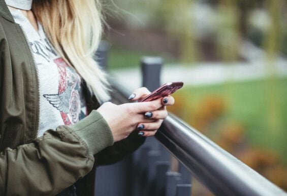 woman on phone