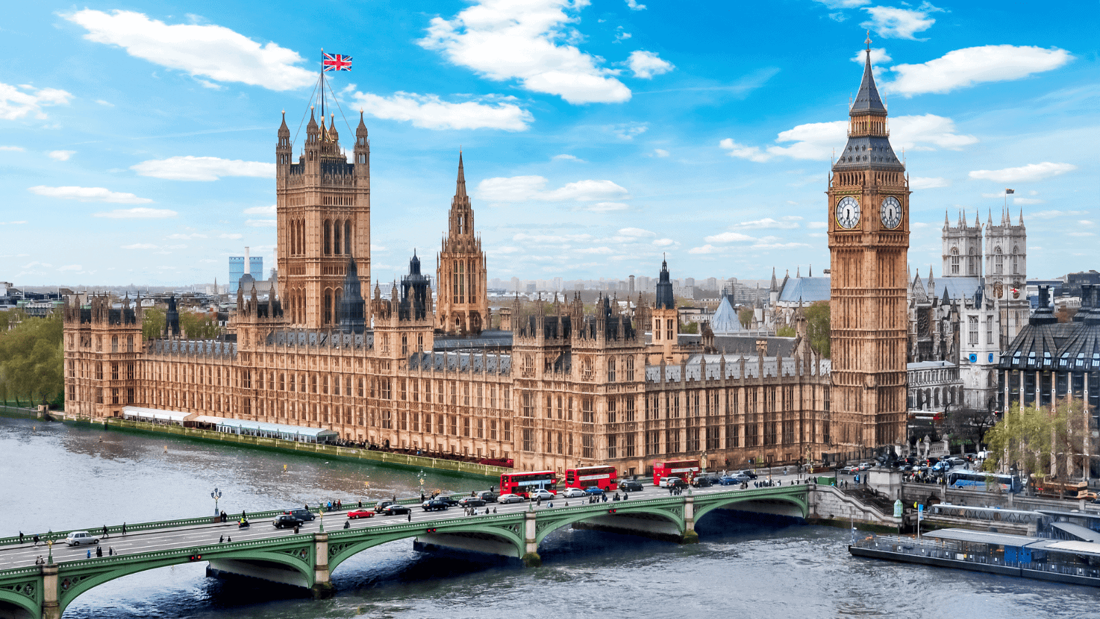 Houses of Parliament (Westminster palace) and Big Ben tower in London.
