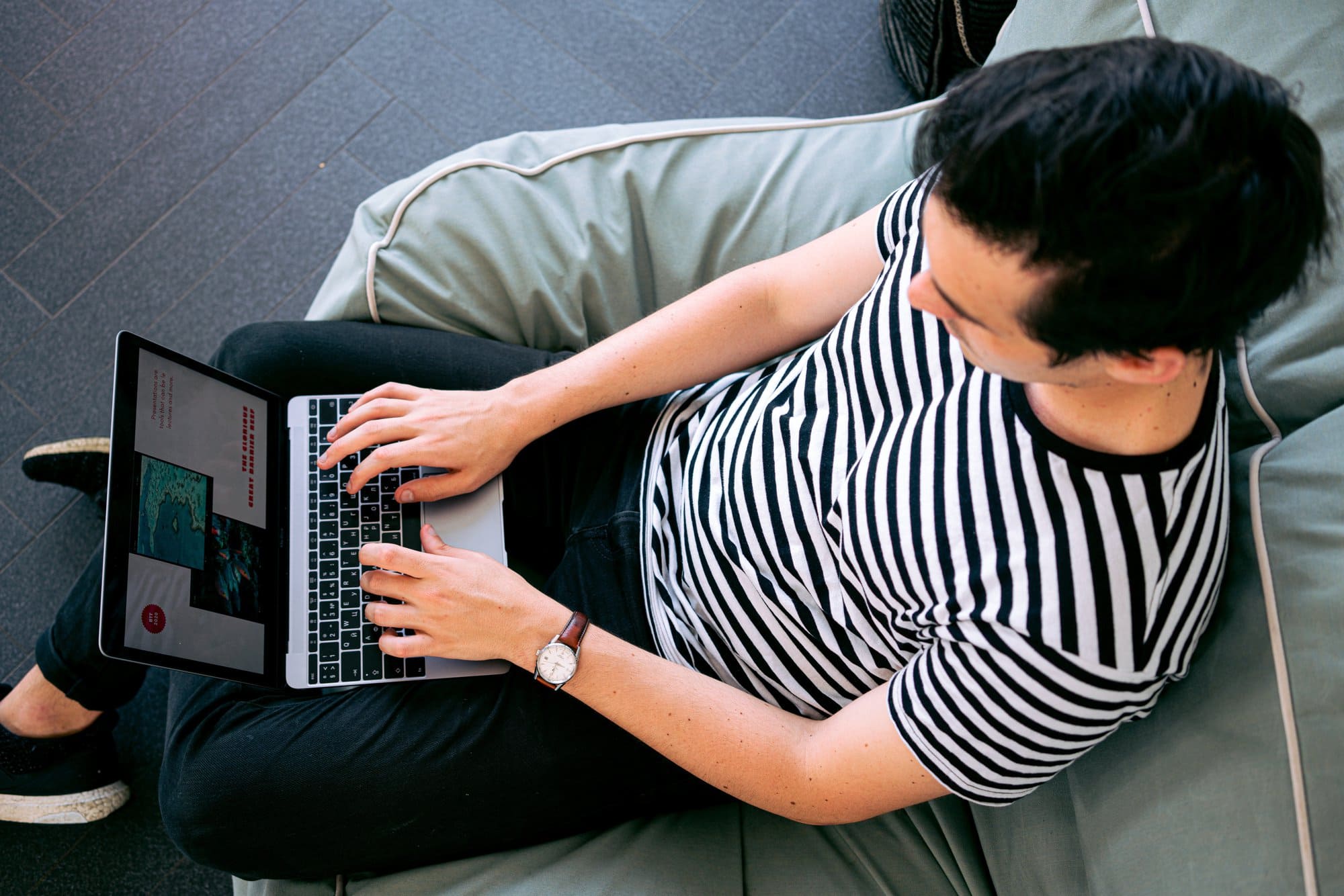 Man using a laptop