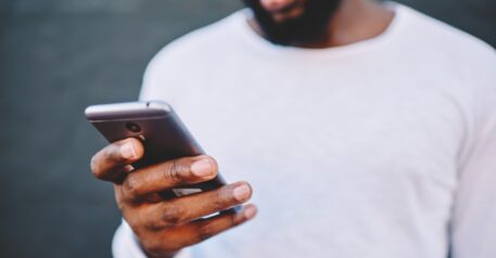 man using mobile phone